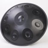 Premium 10-Note D Kurd Handpan in Black Stainless Steel