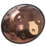 Discover the 10-Note D Kurd Professional Handpan in Gold Stainless Steel